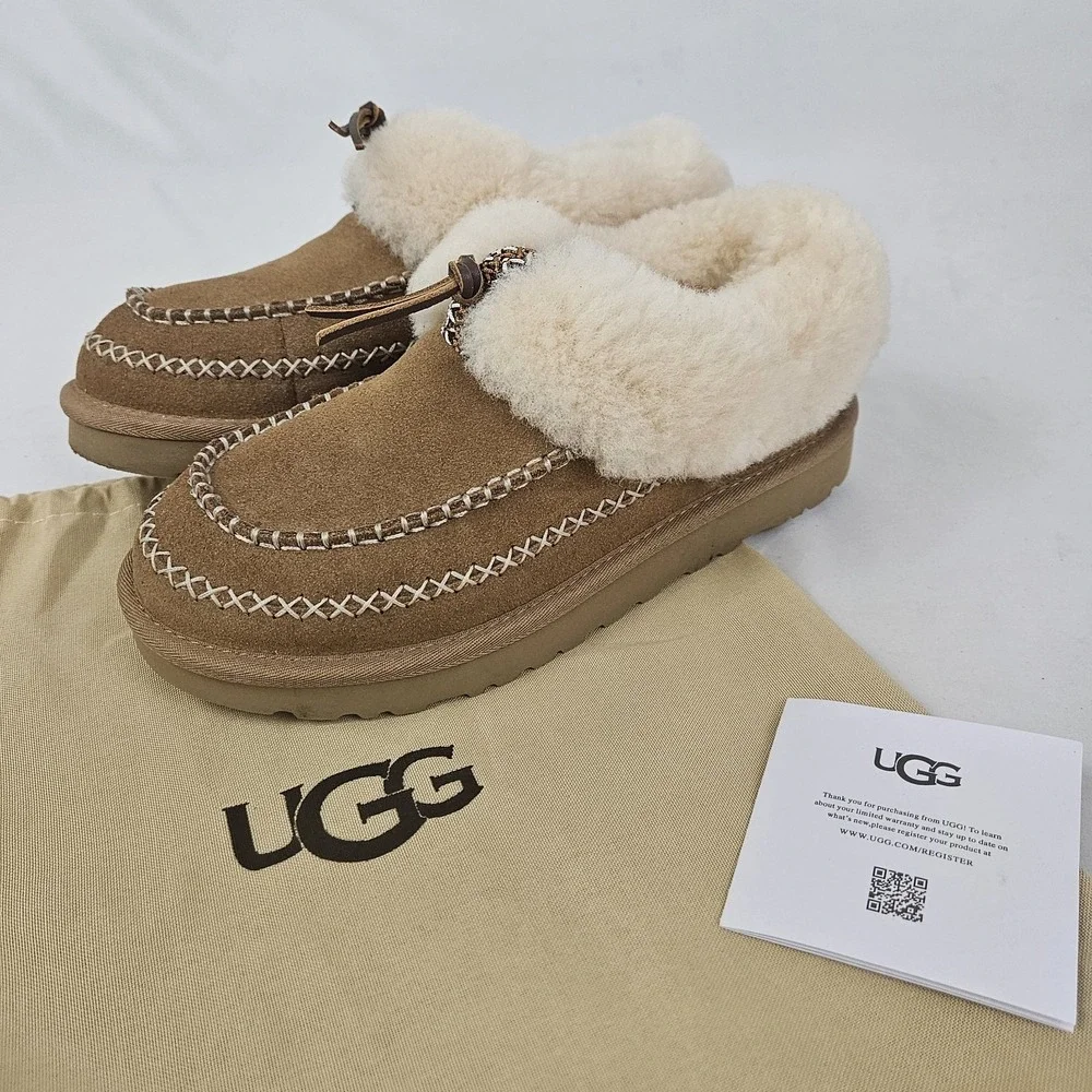 UGG Women's Alpine Boots Classic Ultra Mini Chestnut Size 6 w/Bag New